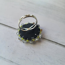 Load image into Gallery viewer, Beaded Ring with Purple Lime
