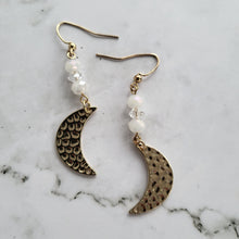 Load image into Gallery viewer, Moon Charm Earrings
