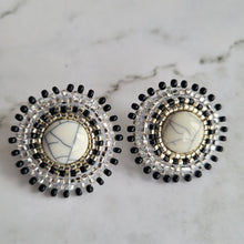 Load image into Gallery viewer, Mini Beaded Studs Black
