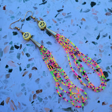 Load image into Gallery viewer, NEON Sprinkles Beadcone Dangle Earrings
