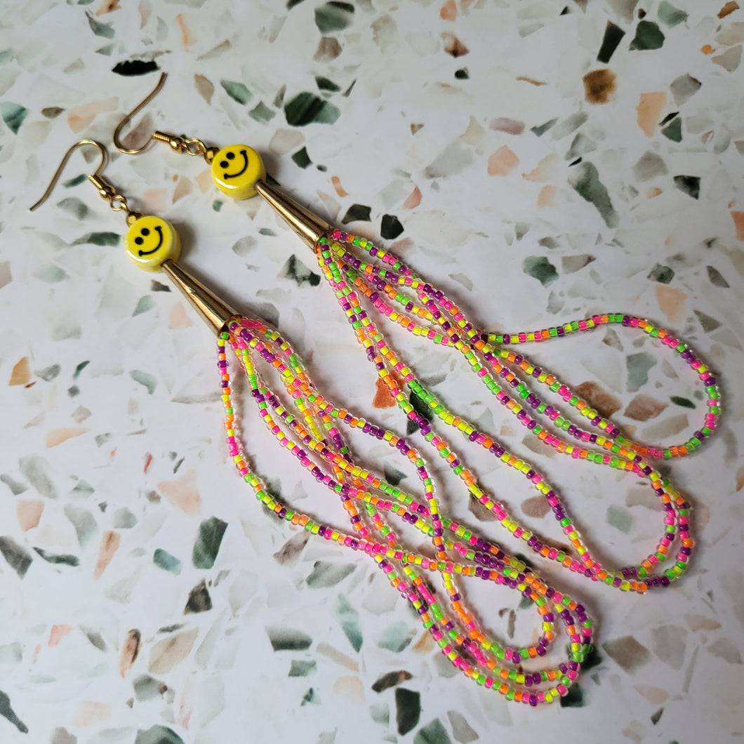 NEON Sprinkles Beadcone Dangle Earrings