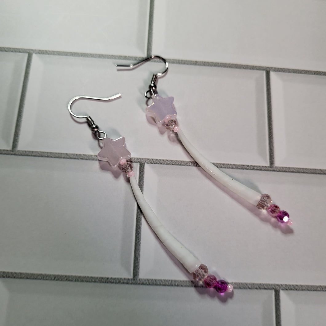 Dentillium Singles Beaded Earrings