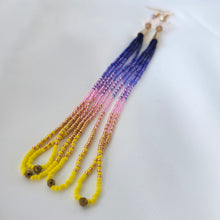 Load image into Gallery viewer, Summer Sunset Beadcone Dangles Earrings 8"
