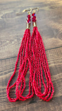Load image into Gallery viewer, Red Beadcone Earrings
