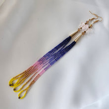 Load image into Gallery viewer, Summer Sunset Beadcone Dangles Earrings 8"
