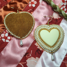 Load image into Gallery viewer, Cream Beaded Hearts
