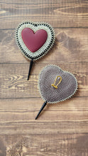 Load image into Gallery viewer, Maroon Hearts Earrings
