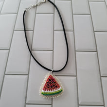 Load image into Gallery viewer, Pre-order Beaded Watermelon Choker Necklace or Pin
