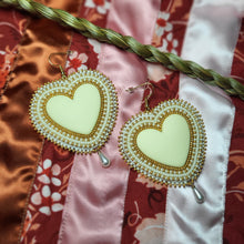 Load image into Gallery viewer, Cream Beaded Hearts
