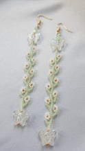 Load image into Gallery viewer, Butterflies and Daisy Dangle Earrings
