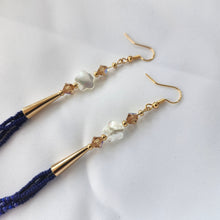 Load image into Gallery viewer, Summer Sunset Beadcone Dangle Earrings 10"
