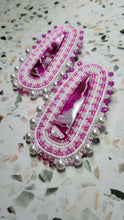 Load image into Gallery viewer, Magenta Beaded Earrings
