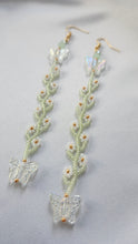 Load image into Gallery viewer, Butterflies and Daisy Dangle Earrings
