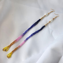 Load image into Gallery viewer, Summer Sunset Beadcone Dangle Earrings 10"

