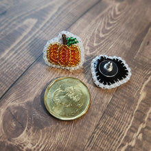 Load image into Gallery viewer, Beaded Mini Pumpkin Earrings
