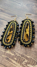 Load image into Gallery viewer, Black and Amber Earrings
