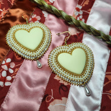 Load image into Gallery viewer, Cream Beaded Hearts
